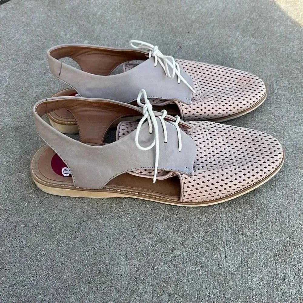 Rollie Australia Leather Slingback Punch Shoes Women’s Sz 45 Retro Summer